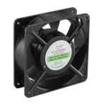 Mid-size AC axial air flow fan for panel and equipment cooling