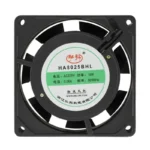 Dual ball bearing AC axial fan for cabinet cooling