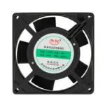Small AC axial flow fan for cabinet cooling