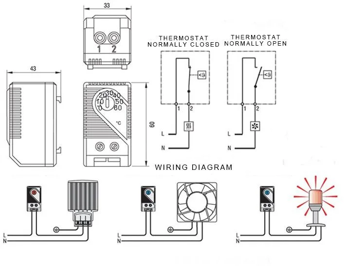 Cabinet temperature controller — detail image