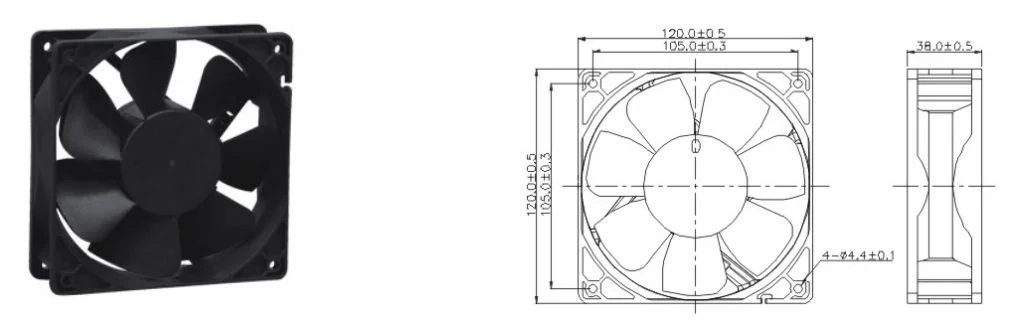 dc high flow fan — detail image