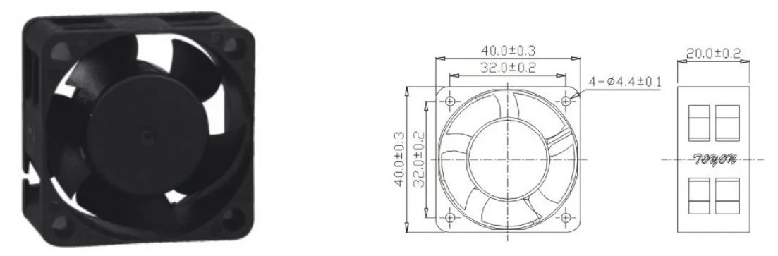dc small axial fan — detail image