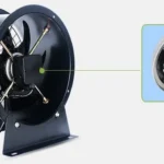 Drum type external rotor fan mounted in a coil ring — detail image