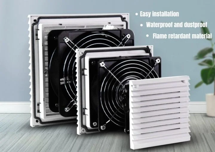 Fan filter guard with dust shutter — detail image