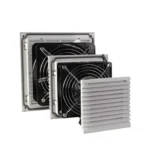 Fan filter guard with dust shutter for fan and cabinet installations