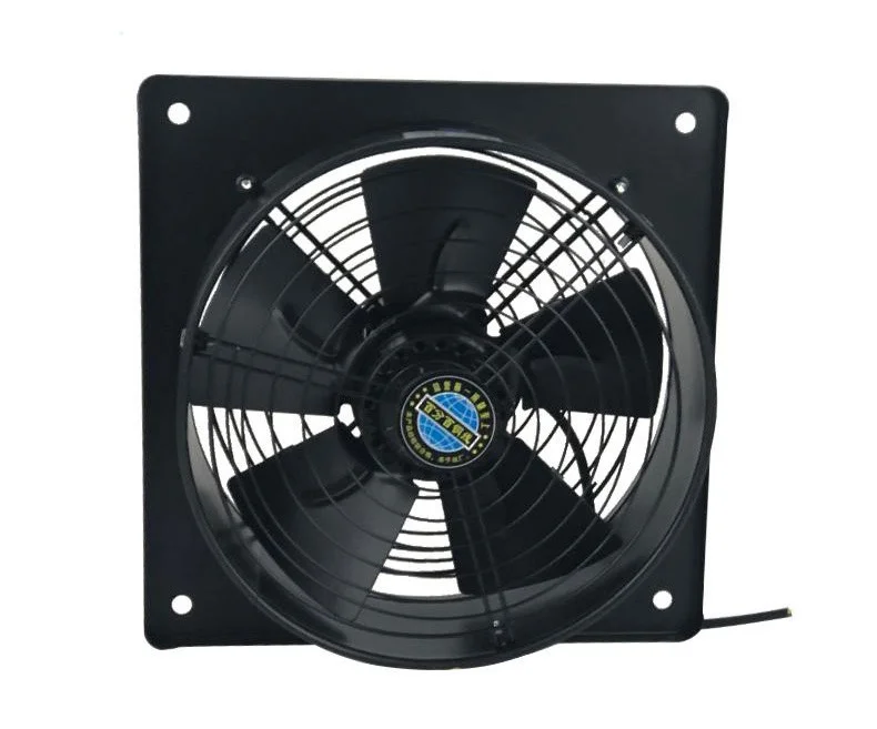 Frame type external rotor fan mounted to a panel opening — detail image