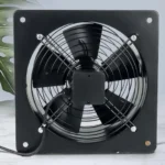 Frame type external rotor fan mounted to a panel opening — detail image