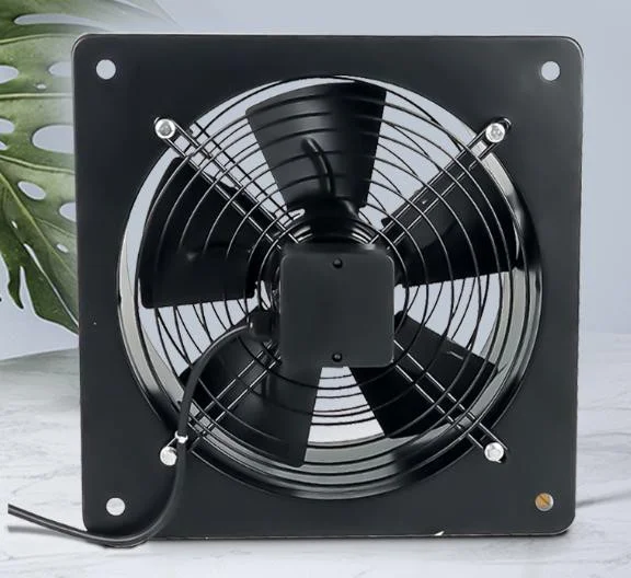 Frame type external rotor fan mounted to a panel opening — detail image